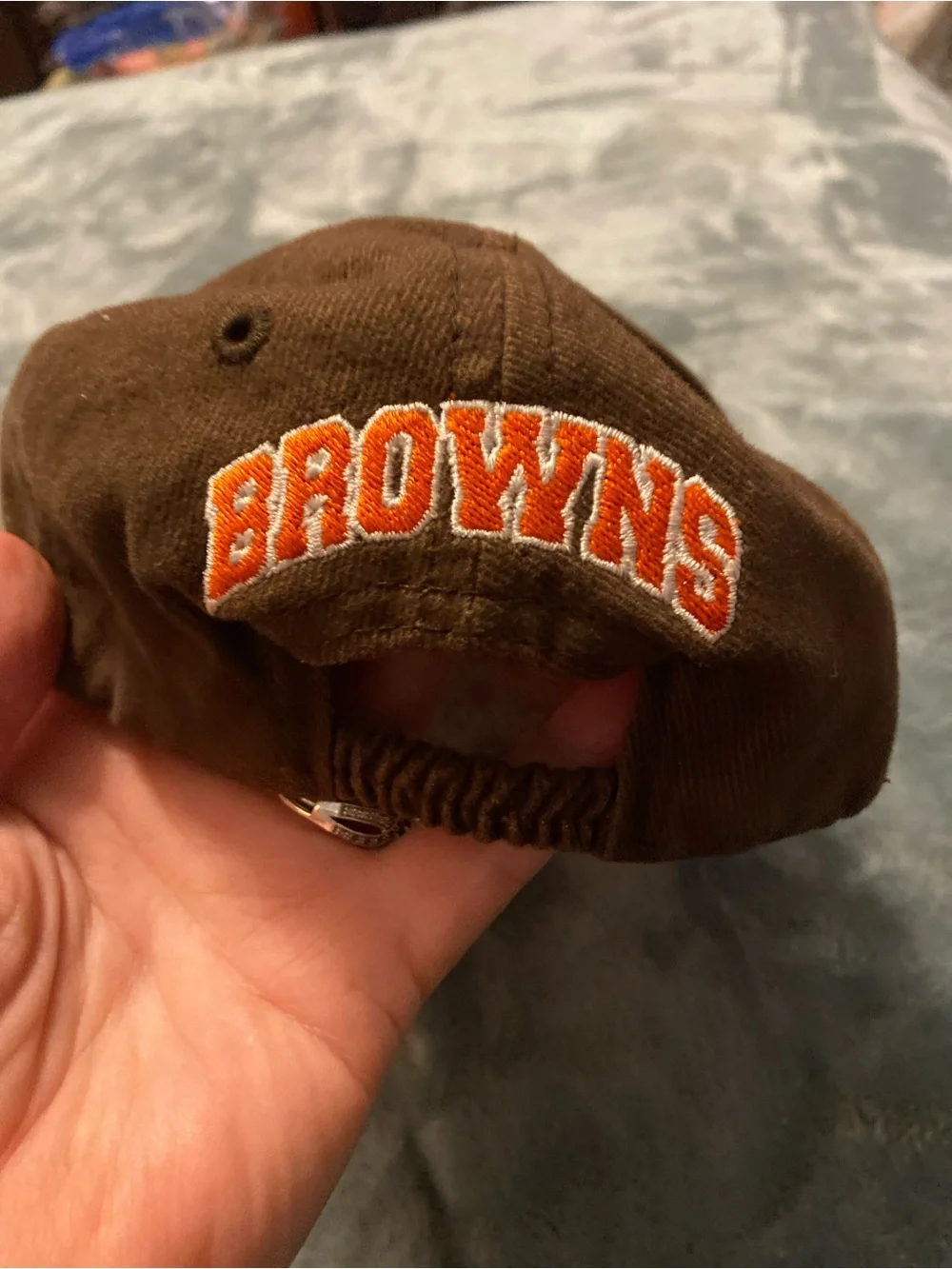 Reebok Brown Kids Baseball Cap with Orange Helmet Patch